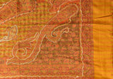 Shawl - Mustard with Golden Embroidery - KatraBAZAAR