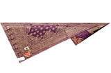 Shawl - Purple with Golden Embroidery - KatraBAZAAR