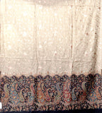Semi Pashmina Shawl - Light Brown - KatraBAZAAR